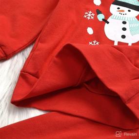 img 1 attached to Christmas Reindeer Fleece Crewneck Pullover - Winter Warm Tops for Baby Boys and Girls (2t-6t)