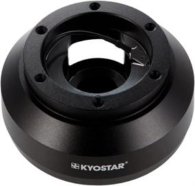 img 2 attached to Kyostar Black Aluminum Steering Wheel Short Hub Adapter Quick Release Hub Adapter Boss Kit For Fit Civic