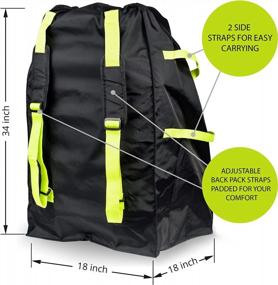 img 2 attached to Secure & Durable Car Seat Travel Bag - Save Money On Air Travel With The V VOLKGO Gate Check Bag!