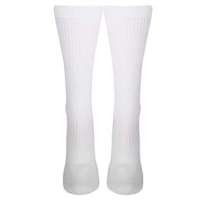 img 1 attached to NuVein 15-20 MmHg Medical Compression Socks, Mid Calf Crew Length, Padded Foot Cushioning, White Color X-Large Size
