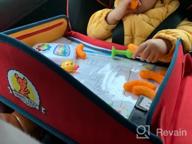 img 1 attached to Enhanced Kids Travel Tray For Fun And Learning On-The-Go With Dry Erase Top & Organizer Pockets - Perfect For Car, Stroller, And Plane! review by Rhett Fifer