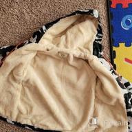 img 1 attached to 🧥 Dinosaur Fleece Lined Hoodie Jacket for Baby Toddler Boys - Cozy Winter Rain Windbreaker Coat review by John Fenton