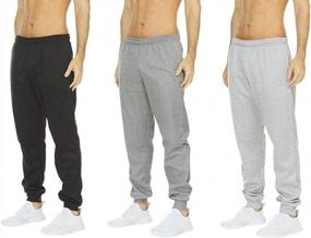 img 4 attached to Stay Active With DARESAY Men'S Tech Fleece Joggers - 3 Pack Bundle Offer