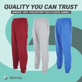 img 2 attached to Stay Active With DARESAY Men'S Tech Fleece Joggers - 3 Pack Bundle Offer