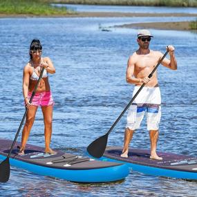 img 3 attached to Goplus Inflatable SUP Board With Premium Accessories For Adults - 10'/10.5'/11' Length And 6" Thickness, Lightweight And Durable With Adjustable Paddle And Carry Bag