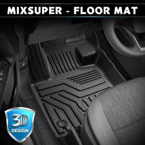 img 3 attached to 🚗 2021 2022 Ford Bronco Sport All Weather Floor Liners - Mixsuper Custom Fit, Durable & Odorless Carpet Liner Set (1st and 2nd Row) - Black (Not for Ford Bronco)