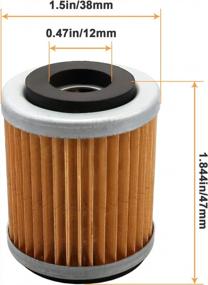 img 2 attached to High-Performance Oil Filter For Yamaha YFM350X Warrior 350, FM350FW Big Bear 350, YFM400 Big Bear 400, WR426F, And WR400F - Compatible With KN-142, HF 142 Filters
