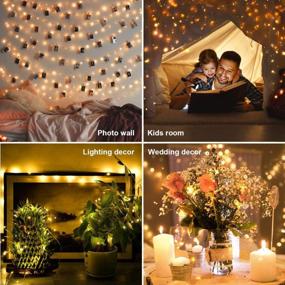 img 3 attached to Innotree Photo Clips String Light - 39Ft 120LED Fairy Lights Battery Operated With Timer Twinkle Lights With 60 Clear Clips & 20 Non-Trace Nails For Hanging Picture, Bedroom, Dorm Decor, Warm White