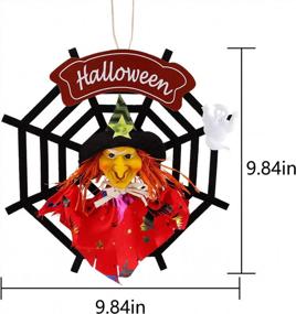 img 2 attached to LUCKYBUNNY 2 Pieces Halloween Witch Ornaments Hanging Baubles For Halloween Party Front Door Porch Window Home Decorations