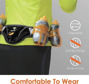 img 2 attached to Stay Hydrated and Visible While Running with 247 Viz Hydration Running Belt - Includes 4 BPA Free Water Bottles and Fits iPhone 8, X and Similar Sized Phones!