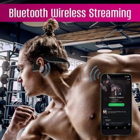 img 3 attached to 🎧 Revolutionary Bluetooth Bone Conduction Headphones - Enhance Your Smart Cycling and Sports Experience with Open Ear Stereo Sound, Wireless Bluetooth Audio, and Advanced Bone Induction Technology - Black (PSWBT550.5)