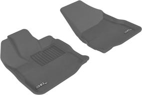 img 4 attached to 🚗 3D MAXpider Custom Fit Car Floor Liners for Chevrolet Equinox/GMC Terrain, Kagu Series (1st Row, Gray) - All-Weather Mats 2010-2017