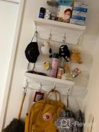 img 1 attached to Set Of 2 AHDECOR Wall Mounted Coat Rack & Hanging Shelf W/ 4 Durable Hangers - Black review by Katie Peters