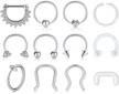 stainless steel septum rings piercing jewelry horseshoe captive bead nose hoop ring cartilage daith tragus clicker lauritami logo