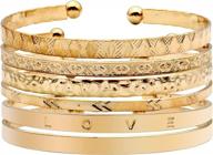 futimely stackable gold браслеты-манжеты браслет для woemn, boho retro grace temperament wide face bracelet sets, totem embossing love charm bracelet for girls логотип