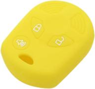 🔆 segaden yellow silicone cover protector skin for ford 3 button remote key fob cv2705 - compatibility & quality assured логотип