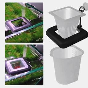 img 4 attached to Aquarium Fish Feeder Set - Multipurpose Feeding Ring With Live Red Worm, Plant Cone, Measuring Cup Shape Basket For Betta, Thaw And Feed Fish, Aquatic Pets