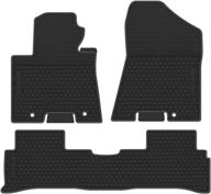 🚗 biosp car floor mats - custom fit all weather guard for tucson 2016-2018 - heavy duty rubber liner - front and rear seat - full black - odorless - vehicle carpet replacement logo