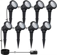 illuminate your outdoor paradise with 8-pack 24w led landscape spotlights - ip66 waterproof, warm white and low voltage logo