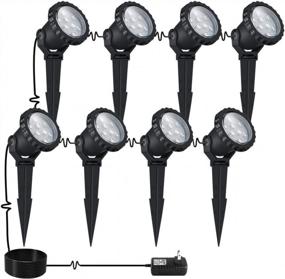 img 4 attached to Illuminate Your Outdoor Paradise With 8-Pack 24W LED Landscape Spotlights - IP66 Waterproof, Warm White And Low Voltage