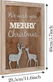 img 3 attached to Add Festive Charm With Valery Madelyn Rustic Christmas Wall Sign - Perfect For Living Room, Dining Room, Or Front Door Décor!