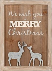 img 4 attached to Add Festive Charm With Valery Madelyn Rustic Christmas Wall Sign - Perfect For Living Room, Dining Room, Or Front Door Décor!