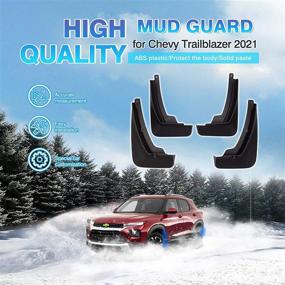 img 2 attached to 🚗 2021 2022 Chevy/Chevrolet Trailblazer Mud Flaps Splash Guards - Custom Fit Accessories for Mudguard Fender Flares - Front and Rear Mud Guard Set (Pack of 4)