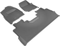 premium custom fit all-weather floor mat for ford f-250/350/450 crew cab - kagu rubber (gray) логотип