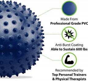 img 2 attached to 9-Inch URBNFit Pilates Ball For Yoga, Barre, Physical Therapy, Stretching & Core Fitness - Small Exercise Bender & Massager Ball With Workout Guide To Improve Posture And Relieve Back Pain.