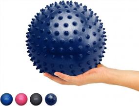 img 4 attached to 9-Inch URBNFit Pilates Ball For Yoga, Barre, Physical Therapy, Stretching & Core Fitness - Small Exercise Bender & Massager Ball With Workout Guide To Improve Posture And Relieve Back Pain.