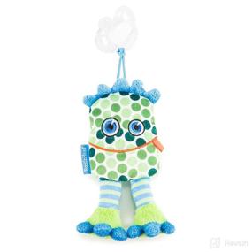 img 4 attached to 🍼 BooginHead Newborn PaciPal Pacifier Holder Hopper in Green Polka Dots