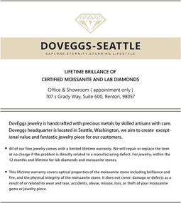 img 1 attached to 💍 DovEggs Platinum-Plated Moissanite Women's Engagement Jewelry for Weddings & Engagements