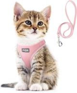 🐾 optimally adjustable fida comfy dog harness with leash, secure cat vest harness, breathable lightweight soft mesh, reflective step-in harness for extra-small pet & toy breeds (xxxs, pink) logo