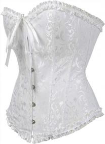 img 3 attached to Enhance Your Curves With Grebrafan'S Plus-Size Overbust Corset In Classic White (2XL)