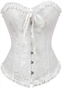 img 4 attached to Enhance Your Curves With Grebrafan'S Plus-Size Overbust Corset In Classic White (2XL)