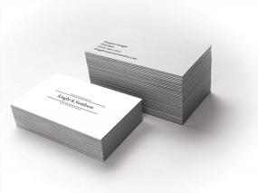 img 1 attached to Buttonsmith Custom Ultra Thick Printed Business Cards - 3.5"X2" - Quantity 500 - Double-Sided, 32 Pt Smooth Touch Black Edge - Elegant - Made In The USA