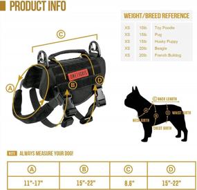 img 1 attached to Tactical Military Dog Harness With Vertical Handle And Durability For Small Puppies - XS (Neck: 11"-17", Chest: 15"-22")