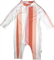 upf 50+ girls long sleeve sunsuit - swimzip (multiple colors) logo