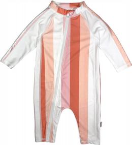img 4 attached to UPF 50+ Girls Long Sleeve Sunsuit - SwimZip (Multiple Colors)