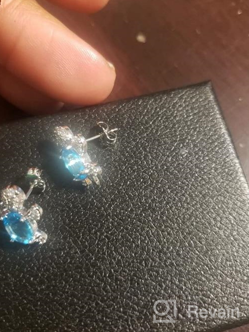 img 1 attached to 🐢 Exquisite Tourmaline Sea Turtle Stud Earrings: Stunning Beach Animal Jewelry for Women and Girls review by Russ Freeman