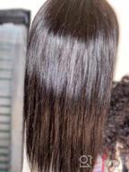 картинка 1 прикреплена к отзыву Pizazz 9A Lace Front Wigs Human Hair For Black Women 150% Density Half Machine Remy Brazilian Straight Human Hair Wigs With Bangs от Bob Maldonado