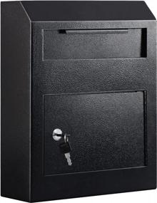 img 4 attached to KYODOLED Wall Mounted Depository Drop Safe: Secure Anti-Fishing Steel Mailbox With Key Lock, Heavy Duty Security Storage For Home And Business Use