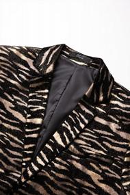 img 2 attached to THWEI Mens Leopard Print Tuxedo Blazer - Luxury Notched Lapel Slim Fit Sport Coat