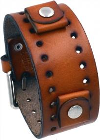 img 3 attached to Nemesis BN 🕰️ B Brown Leather Wristwatch