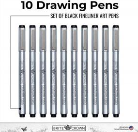 img 3 attached to 🖌️ Enhance Your Artistic Skills with Premium Drawing Pens: Set of 10 Fineliner Pens (0.2mm-1.0mm) and Calligraphy Brush-Tip Pen (2.5mm)