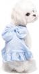 yaodhaod blue dog princess dress with bow and lace, perfect for summer weddings and parties - xx-large size for large dogs logo