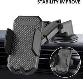 img 1 attached to 3-in-1 Car Phone Mount: Dashboard, Air Vent, Windshield Cradle for iPhone 13 Pro Max Mini 12 11, Samsung Galaxy S22 Plus Ultra A13 A03S A01 A42 A53 5G, OnePlus 9 8T 8 7 7T/Nord N10 N100