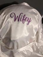 img 1 attached to Women'S Bridal Party Short Kimono Satin Robe Bathrobe Nightgown Silky Pajama Gown For Bride And Bridesmaids review by Terry Murphy