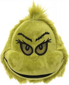 img 4 attached to Adult And Teen Grinch Plush Mask With Moving Mouth For Dr. Seuss Costume