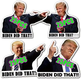 img 4 attached to 🚗 100PCS Biden Trump Stickers: Gas Pump Bumper Parody Vinyl Stickers for Car Laptop Window Waterproof